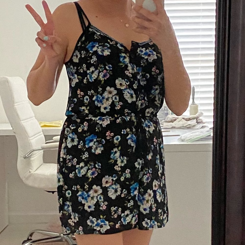 Black floral jumper